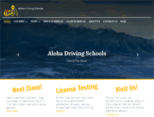 Tablet Screenshot of alohadrivingschools.com